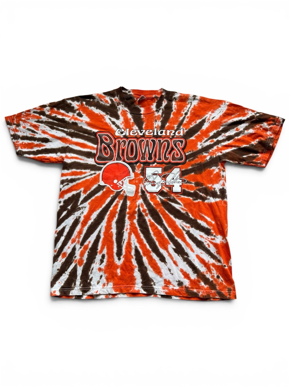 vintage Cleveland Browns Chris Spielman Tie Dye T shirt